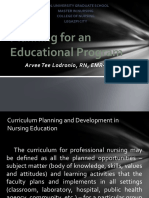 Planning For An Educational Program