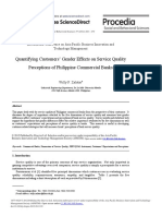 Quantifying Customers' Gender Effects On Service Quality Perceptions of Philippine Commercial Banks