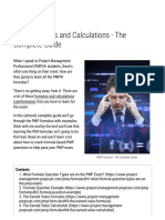 PMP Formulas and Calculations