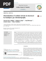 Determination of Residual Solvents in Docetaxel by Headspace Gas Chromatography