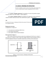 TP N 2 La Masse Volumique Du Beton Frais PDF