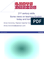 Some Views On Teaching English Today and Tomorrow.: 21 Century Skills