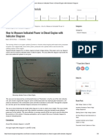 How To Measure Indicated Power in Diesel Engine With Indicator Diagram