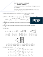 MAT 241-Calculus 3 - Prof. Santilli Toughloves Chapter 14: o o o o