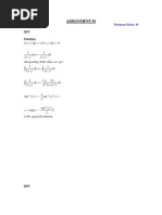 Differential Equations - Solved Assignments - Semester Spring 2008