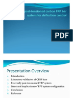 Externally Post-Tensioned Carbon FRP Bar System For Deflection Control