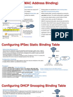 IPSG (IP and MAC Address Binding) : Application Scenario & Implementation