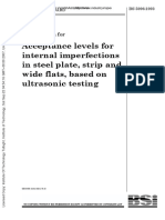 BS 5996 (1993) Specification ForAcceptanc Levels For Internal Imperfections in Steel Late, Strip and Wide Flats, Based On Ultrasonic Testing