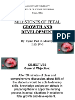 Milestones of Fetal Growth and Development Power Point