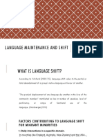 Language Maintenance and Shift 