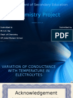 Chemistry Project Class 12 Variation of Conductance of Electrolytes With Temperature