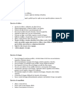 Ejercicios de Soplo Terapia de Lenguaje