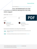 Environmental Determinants in The Control of Dengue Mosquito Vector, Aedes Aegypti