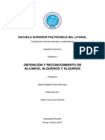 Informe 6 Obtención y Reconocimiento de Alcanos, Alquenos y Alquinos.