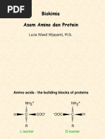 Biokimia Asam Amino Dan Protein: Lucia Wiwid Wijayanti, M.Si