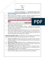 MODULES/FUNCTIONAL AREAS - An ERP System Covers The Following Common Functional