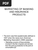 Marketing of Banking and Insurance Products