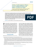 Physical Activity, Cardiorespiratory Fitness, and Exercise Training in Primary and Secondary Coronary Prevention