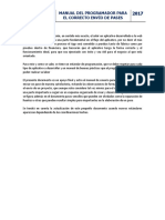 Manual Del Programador para Correcto Envío de Pases