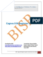 Cognos 8 BI Beginner's Guide