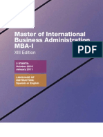 Master of International Business Administration Mba-I: XIII Edition