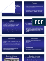 The Sensemaking Process: Cognitive Task Analysis