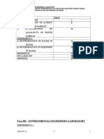 Experiment of Determination of PH Solids and Hardness