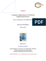 Computer Applications For Chemical Engineering Practice: Exercise Problems