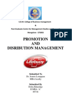 Promotion AND Disribution Management: Dr. Jomon Lonappan MBA Faculty Disha Khandige Ii Mba A' 09716