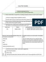 Lesson Plan Template Letter I