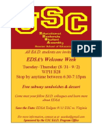 EDSA Welcome Week Flier 8-31 To 9-2 2010