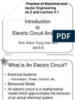 To Electric Circuit Analysis: Lecture 2 and Lecture 4.1