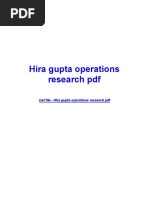 Hira Gupta Operations Research PDF