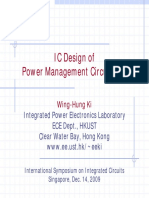 IC Design of Power Management Circuits (I)