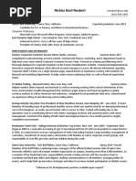 Nicklas B Neubert Resume