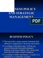 Business Policy and Strategic Management