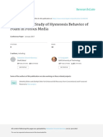 Experimental Study of Hysteresis Behavior of Foam in Porous Media