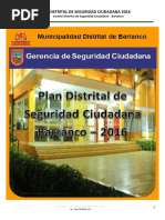 Plan Distrital de Seguridad Ciudadana 2016-Barranco