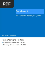 Grouping and Aggregating Data