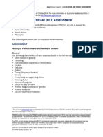 Ear Nose and Throat Assessment Adult