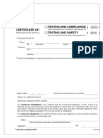 Es Testing Compliance Certificate