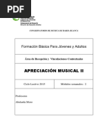 Apreciación Musical II Foba Adultos