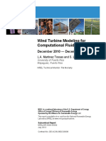 Wind Turbine Modeling For Computational Fluid Dynamics: December 2010 - December 2012