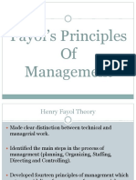 Fayol's Principles of Management