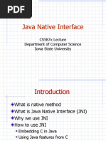 Java Native Interface: CS587x Lecture Department of Computer Science Iowa State University