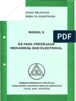 Modul 09 - K3 Pada Pekerjaan Mekanikal Dan Elektrikal PDF