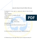 Nomenclatures of Single Point Cutting Tool Using Tool Makers Microscope