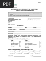 DMR 70 MSCC Application Form For Examination