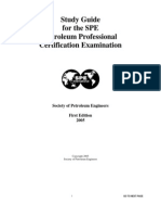 SPE - Study Guide For Petroleum Certification Examination