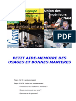 Petit Aide Memoire Des Usages Et Bonnes Manieres